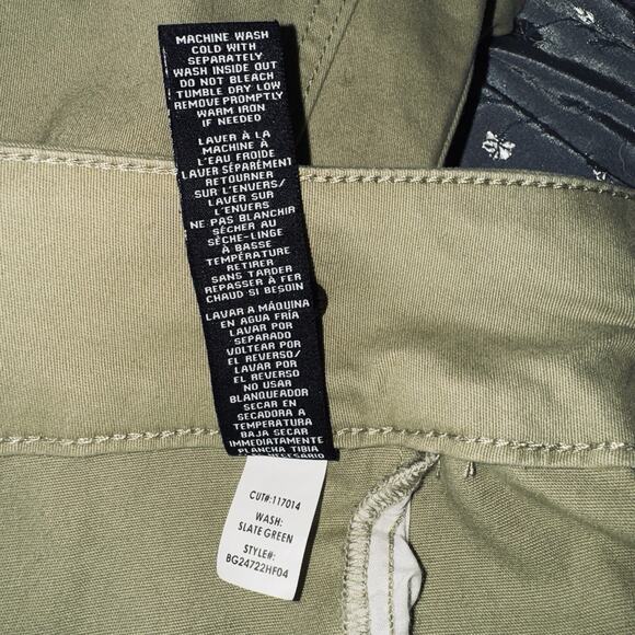 Wide Leg Mid Rise Trouser Pants Khaki Slate Green Jr 13/31 Boho BCBG Generation - Picture 9 of 9